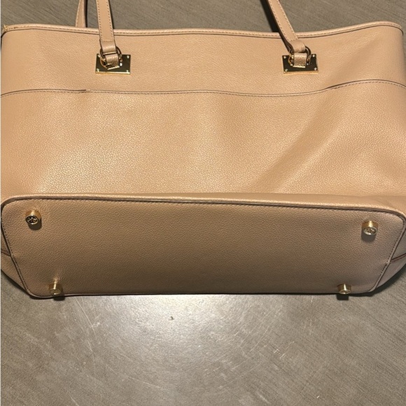 Anne Klein Cream Leather Tote - Picture 2 of 3